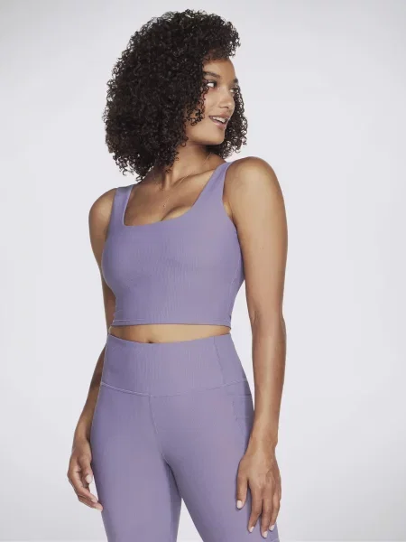 Топ спортивний Skechers GO Flex Rib Longline темно-сірий нейлон/спандекс сірий