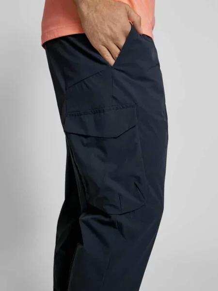 BOSS Spodnie materiałowe T_Urbanex-CargoLight Tapered Fit granatowy