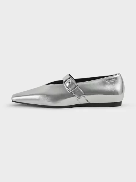 Кожени балеринки Vagabond Shoemakers WIOLETTA сребристо