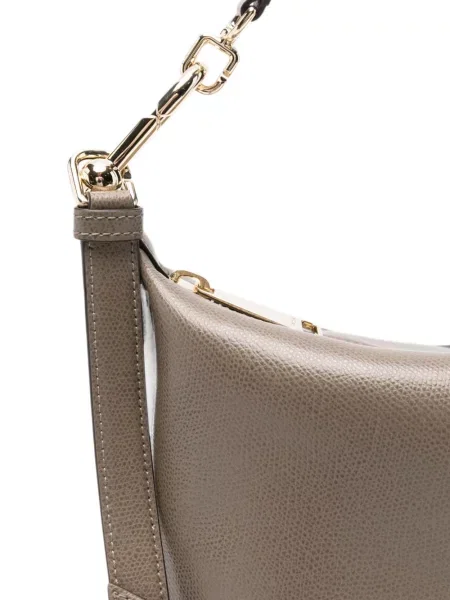 Кожено колие Furla сиво