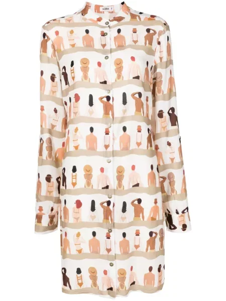 Rochie tip cămașă Amir Slama cu imagine de costum