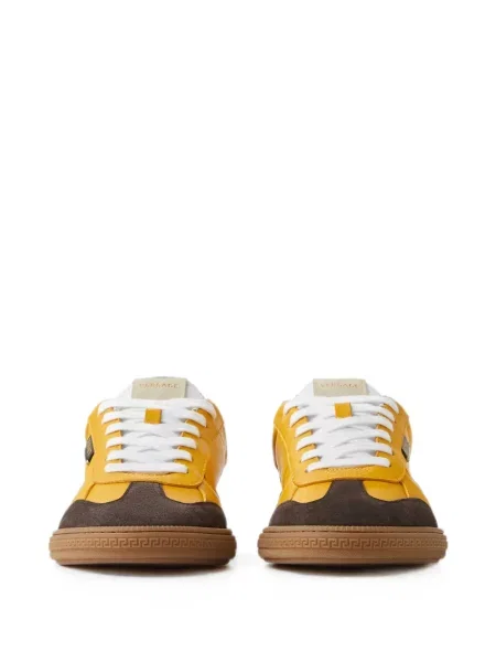 Sneakerși Versace din piele de căprioară galben