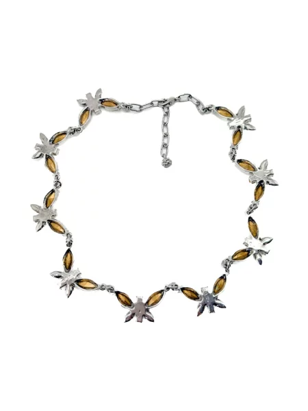 Vėrinys Jennifer Gibson Jewellery su kristalais sidabrinė