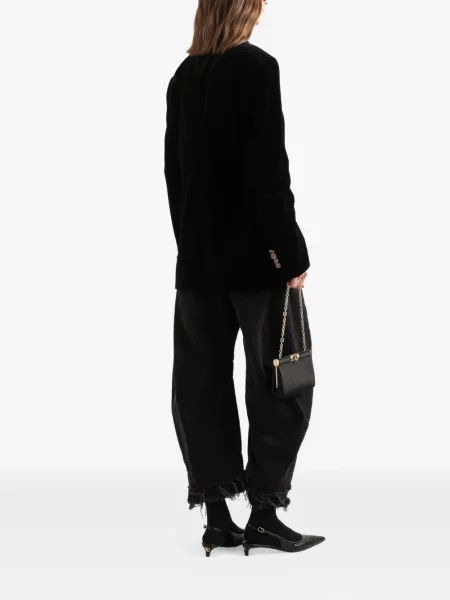 Geacă Dolce & Gabbana de catifea negru