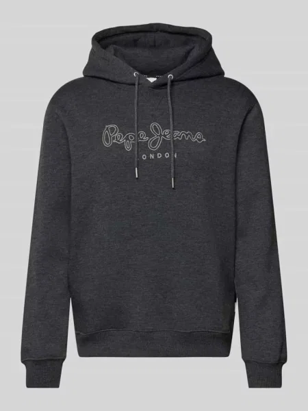 Bluza z kapturem i wyhaftowanym logo model ‘New Nouvel’ Pepe Jeans