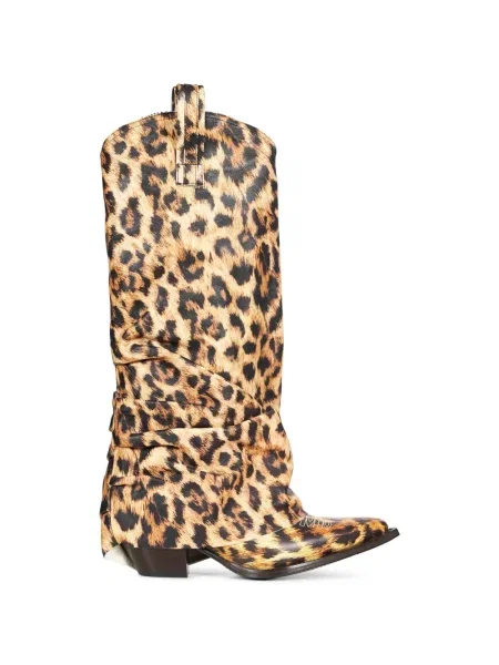 Botine R13 cu imagine cu model leopard