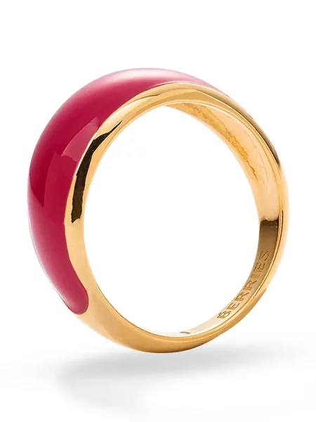 BERRIES inel pentru femei din argint placat cu aur Viva Raspberry Mini Ring