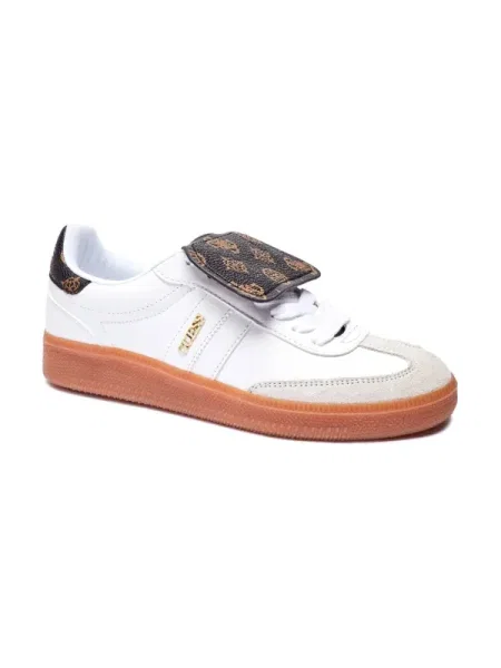 Guess Sneakers OLEEZA cu adaos de piele alb