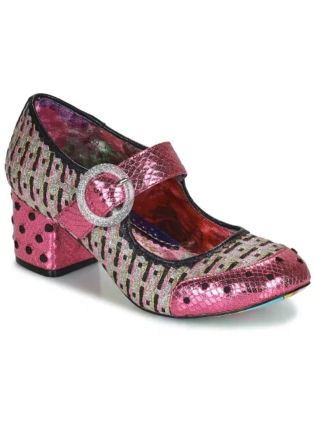 Pantofi Irregular Choice cu cataramă roz