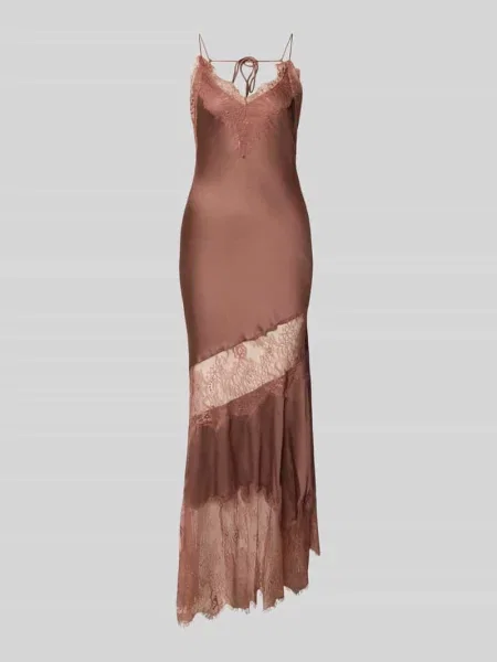 Długa sukienka z koronką i wiązaniem z tyłu model ILISA' Topshop