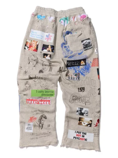 Pantaloni Paly alergare cu cordon gri