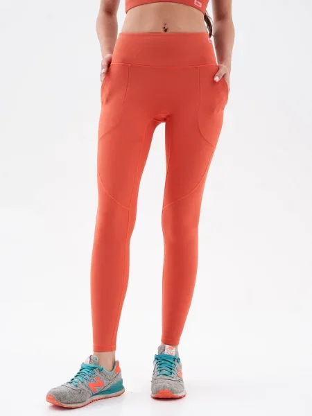 AVECS Легінси спортивні Без підкладки помаранчевий