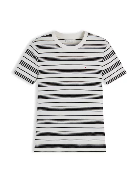TOMMY HILFIGER Tricou Cody negru alb