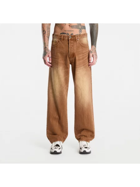 Blugi Obey Boxcar Straight Leg Denim Archive Brown maro