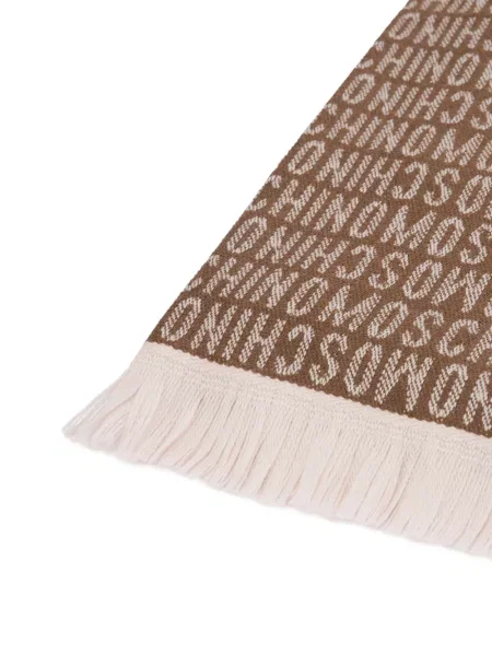 Fular Moschino cu franjuri maro