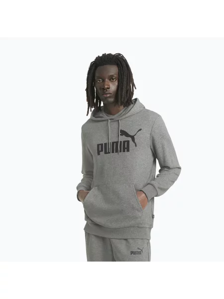 Mikina PUMA Essentials Big Logo Hoodie TR medium gray heather šedá