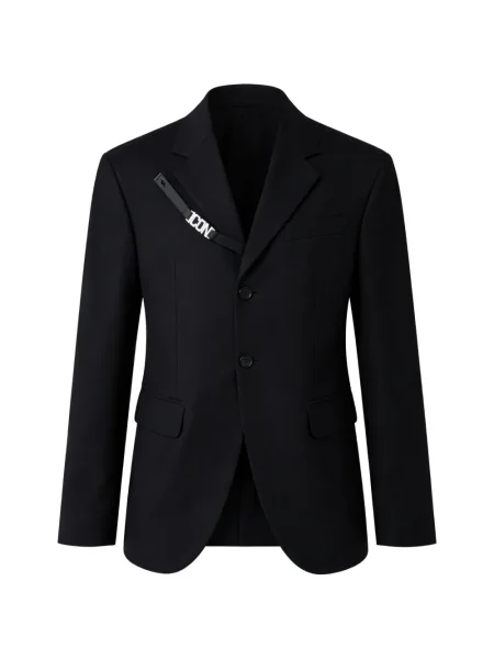 Vlněné jednořadé sako Dsquared2 černé