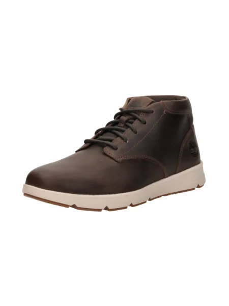 Botki Timberland sznurowane koronkowe brązowe