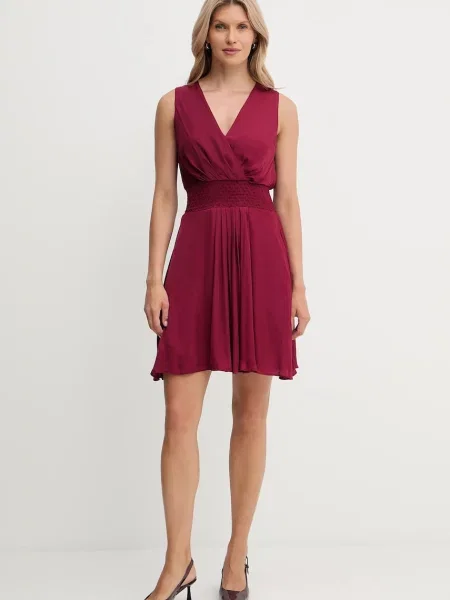 Сукня Morgan mini розкльошена RANAKA бордовий