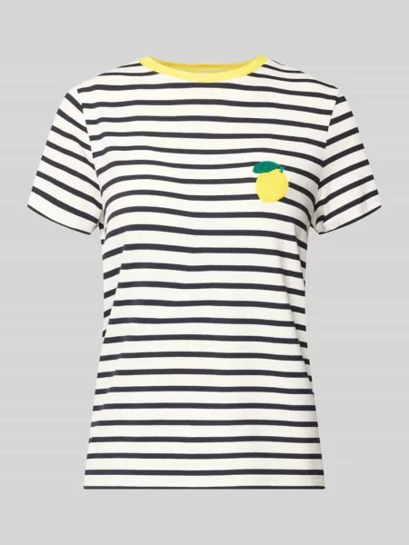 T-shirt z mieszanki o kroju regular fit model HEART LIFE' Only żółta