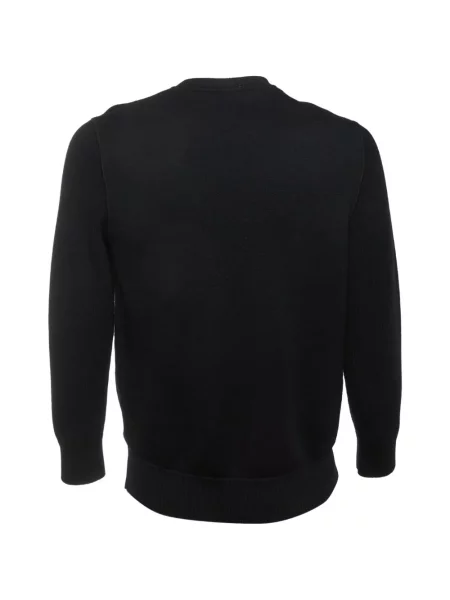 Плетен пуловер Zegna с кръгло деколте черно