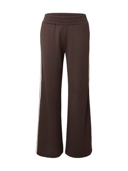 Monari Pantaloni ciocolatiu alb