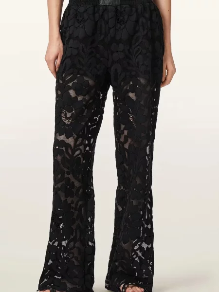 AllSaints pantaloni regular pentru femei AMELIE negru