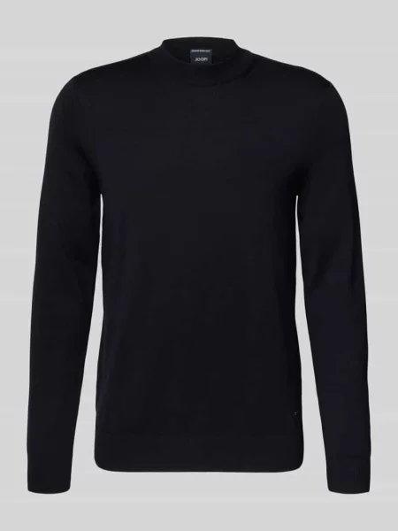 Sweter o kroju regular fit z czystej żywej wełny model Davide' Joop! Collection niebieski