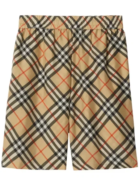 Jedwabne szorty Burberry w kratę