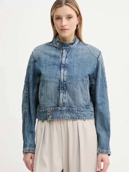 G-Star Raw kurtka jeansowa przejściowa niebieski