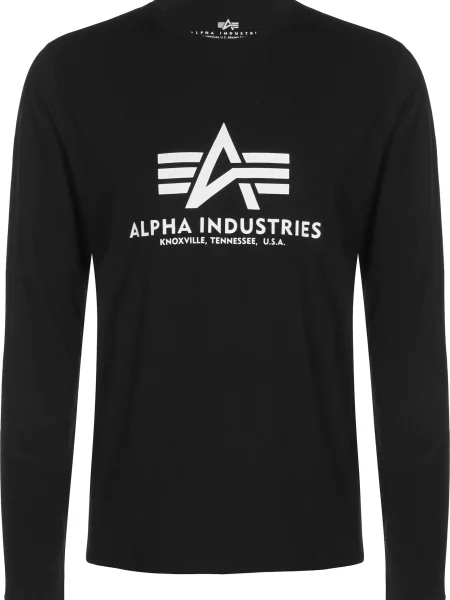 ALPHA INDUSTRIES Tricou negru alb