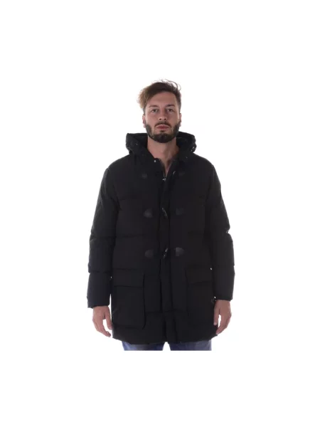 Kurtka jeansowa Armani Jeans z kapturem czarna