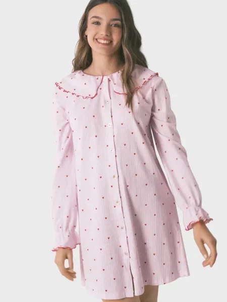 Ночная рубашка Women'secret в полоску розовая