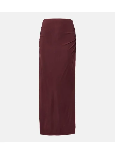 Džerzej maxi sukňa Aya Muse vínová