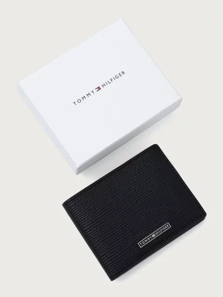 Tommy Hilfiger портфейл мъжки от кожа черно