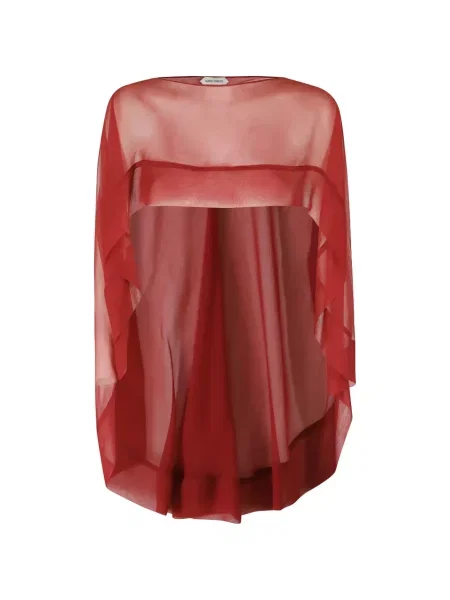 Fular Alberta Ferretti drapat roșu