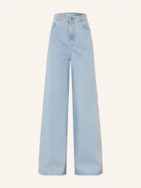 Max Mara Jeansy Wide Leg Affari blau niebieskie