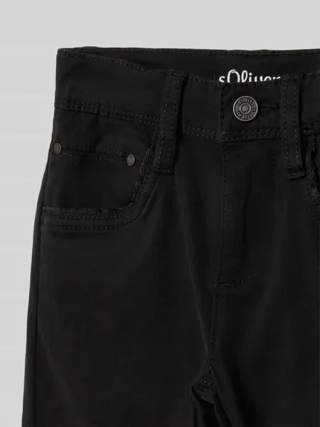 Jeansy o kroju slim fit z bawełną S.oliver Red Label czarne