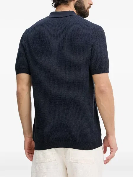 Tricou polo Joop! tricotate albastru