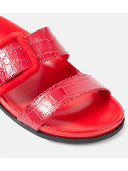 Sandale Manolo Blahnik din piele roșu