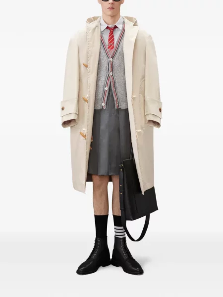 Cămașă Thom Browne din țesătură twill gri