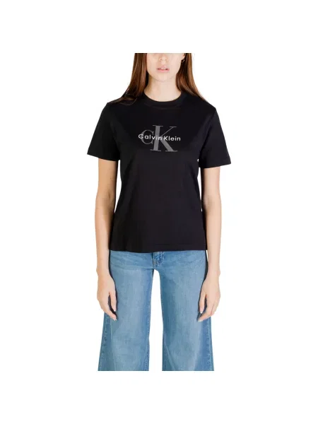 Klasična majica Calvin Klein Jeans crna