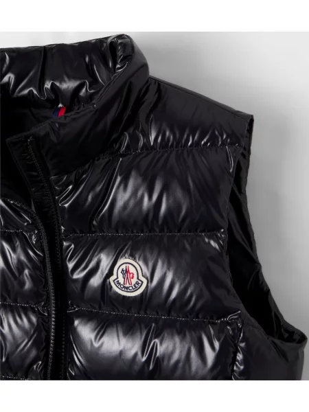 Gyerek pehelymellény Moncler Enfant fekete