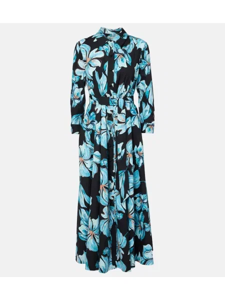 Rochie maxi Diane Von Furstenberg cu model floral de costum