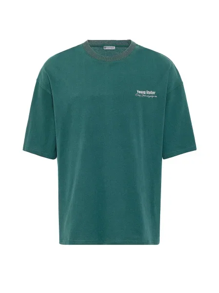 Dandalo Tricou Bastien verde pin alb