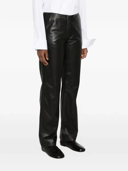 Pantaloni Toteme din piele negru