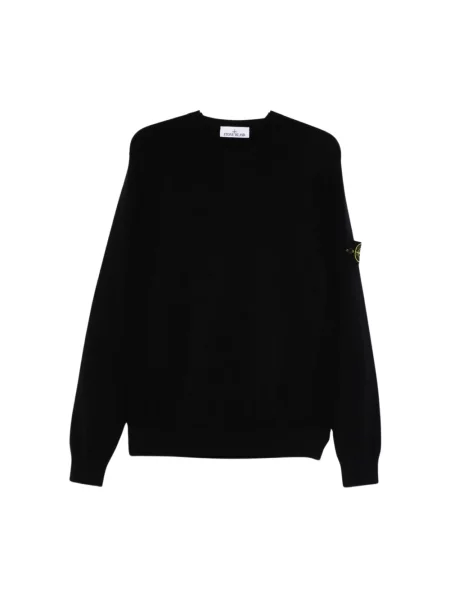 Sweter Stone Island wełniany z kamieniami czarny