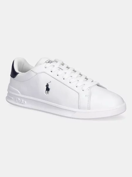 Polo Ralph Lauren Ghete de piele alb
