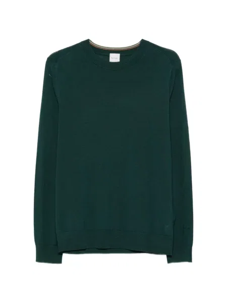 Pulover Paul Smith cu decolteu rotund verde
