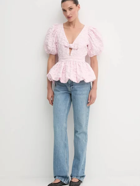 Блузка Rotate 0 візерунок рожевий